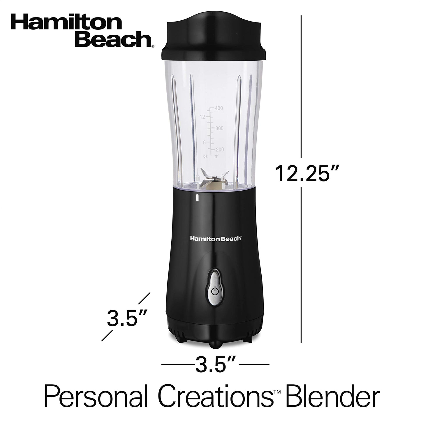 Hamilton Beach 51101B Personal Blender with Travel Lid, Black