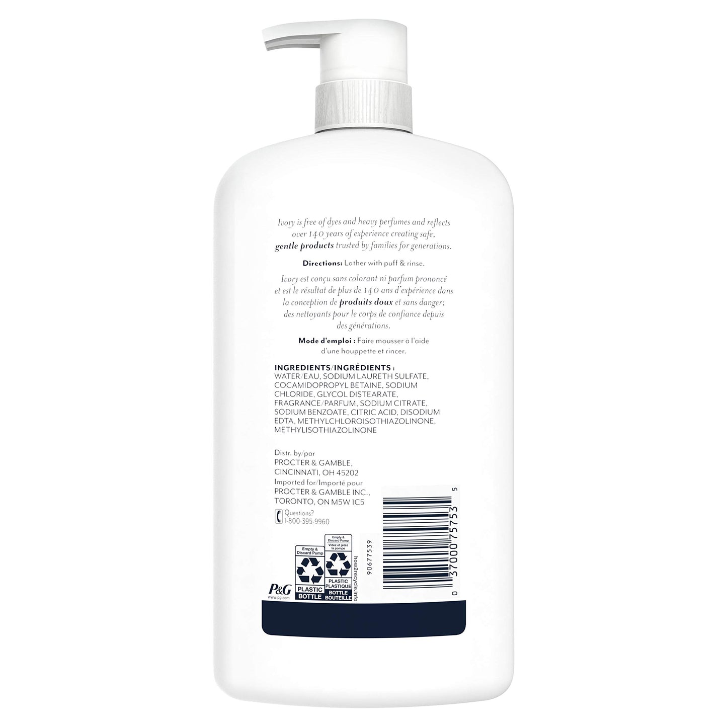 Ivory Body Wash Water Lily Scent Wash 30 oz