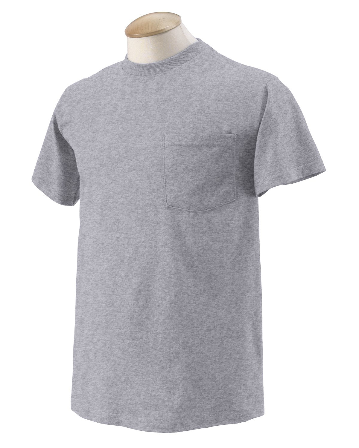 Fruit of the Loom Adult 5 oz. HD Cotton™ Pocket T-Shirt 3XL ATHLETIC HEATHER
