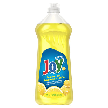 JOY Ultra Dishwashing Liquid, Lemon Scent, 10 Count, 30 Ounce Bottles