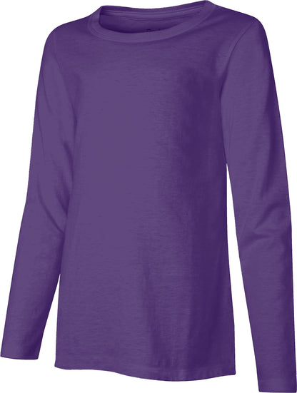 Hanes Girls' ComfortSoft Long Sleeve Tee, Purple Crush, X Small
