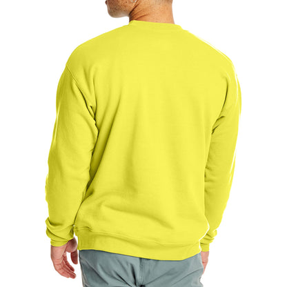Hanes Men's EcoSmart Sweatshirt, safety green, Small