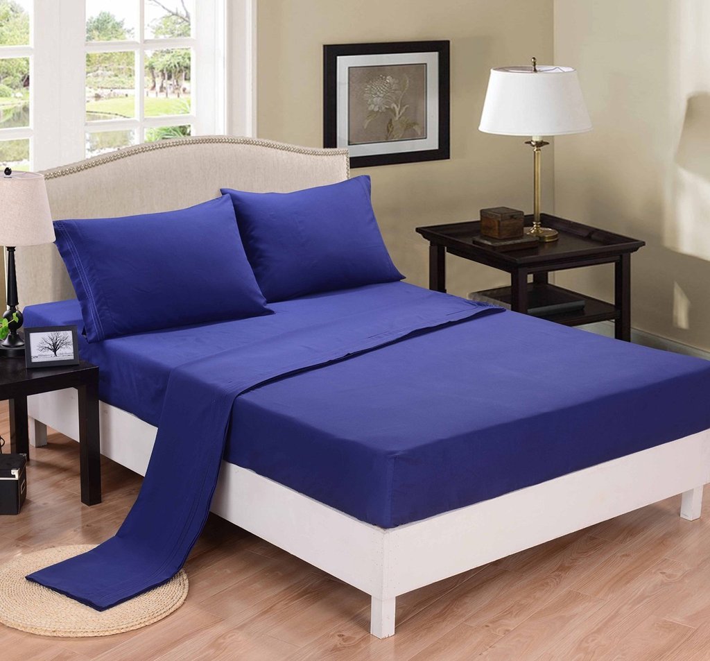 1800 Series Hotel-Quality Luxury 4 Piece ULTRA SOFT WRINKLE-FREE Microfiber Bed Sheets Set (Chelsea Loft 21/Jill Morgan/1800 Series Home) King-Taupe