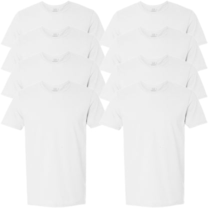 Fruit of the Loom Men's Stay-Tucked Crew T-Shirt, White, 4X-Large