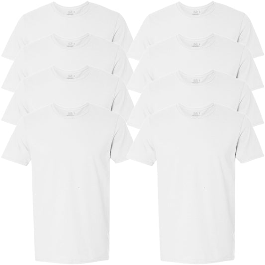 Fruit of the Loom Men's Stay-Tucked Crew T-Shirt, White, 4X-Large