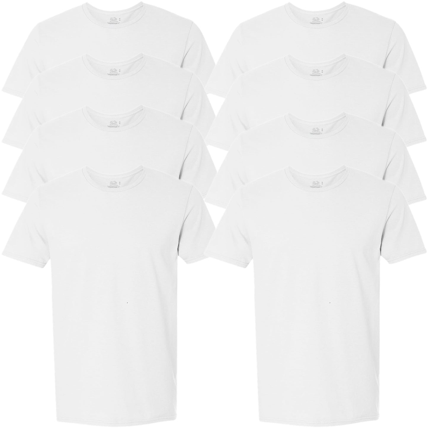 Fruit of the Loom Men's Stay-Tucked Crew T-Shirt, White, 4X-Large