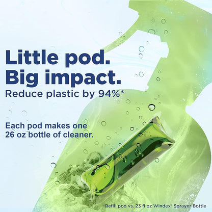Windex Dissolve Concentrated Pods, Multisurface Cleaner, 9 Concentrated Dissolvable Refill Pods