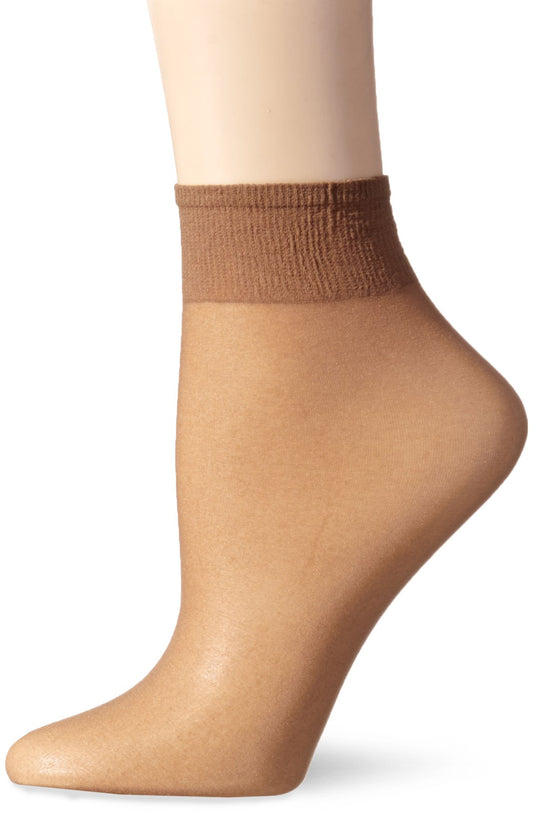 L'eggs Women's Everyday Ankle High Sheer Toe, Suntan, One Size