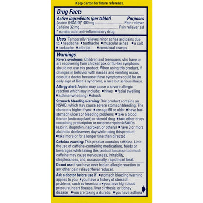 Anacin Fast Pain Relief Pain Reducer Aspirin Tablets, 300 Tablets, (Pack of 3)