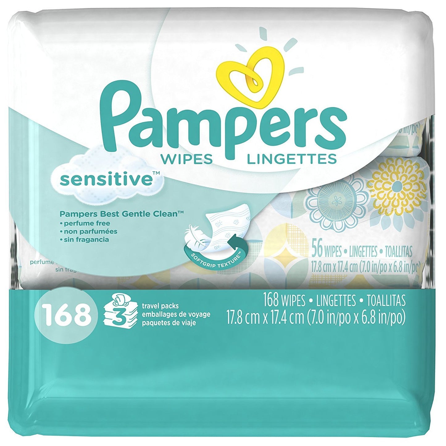 Pampers Baby Wipes Sensitive lSUOEx, 2Pack (168 Count)