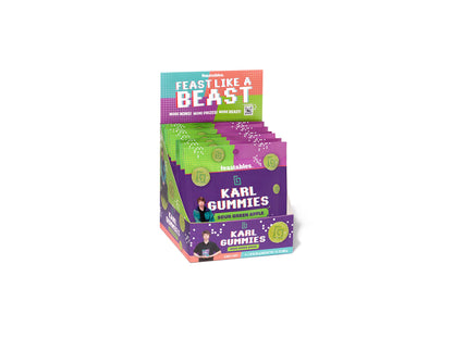 Feastables MrBeast Karl Gummy Sour Candy - Green Apple - 1.76 oz Bag (Pack of 8)