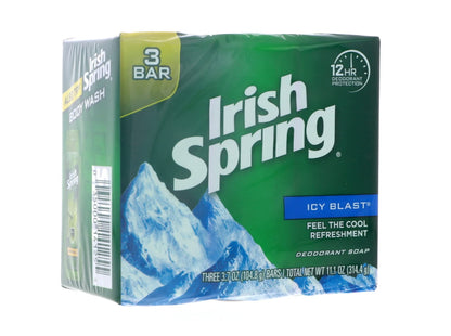 Irish Spring Bath Bar, Icy Blast 3.75 Oz, 3 x 3.75 oz bars