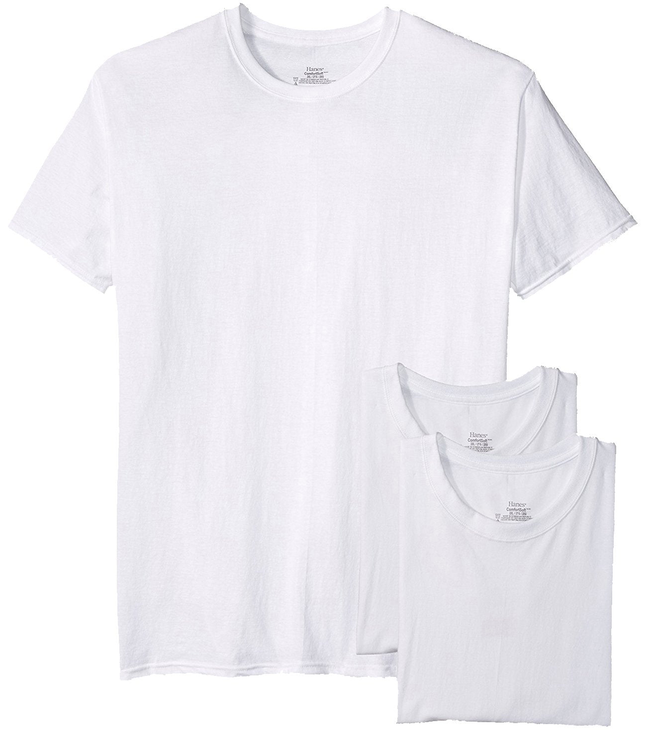 Hanes Ultimate Men's 6 Pack FreshIQ V-Neck Tee, White, Small