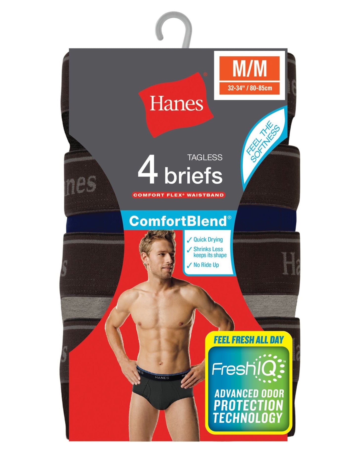 Hanes Men's 4-Pack Comfortblend Dyed Briefs, Assorted, XX-Large