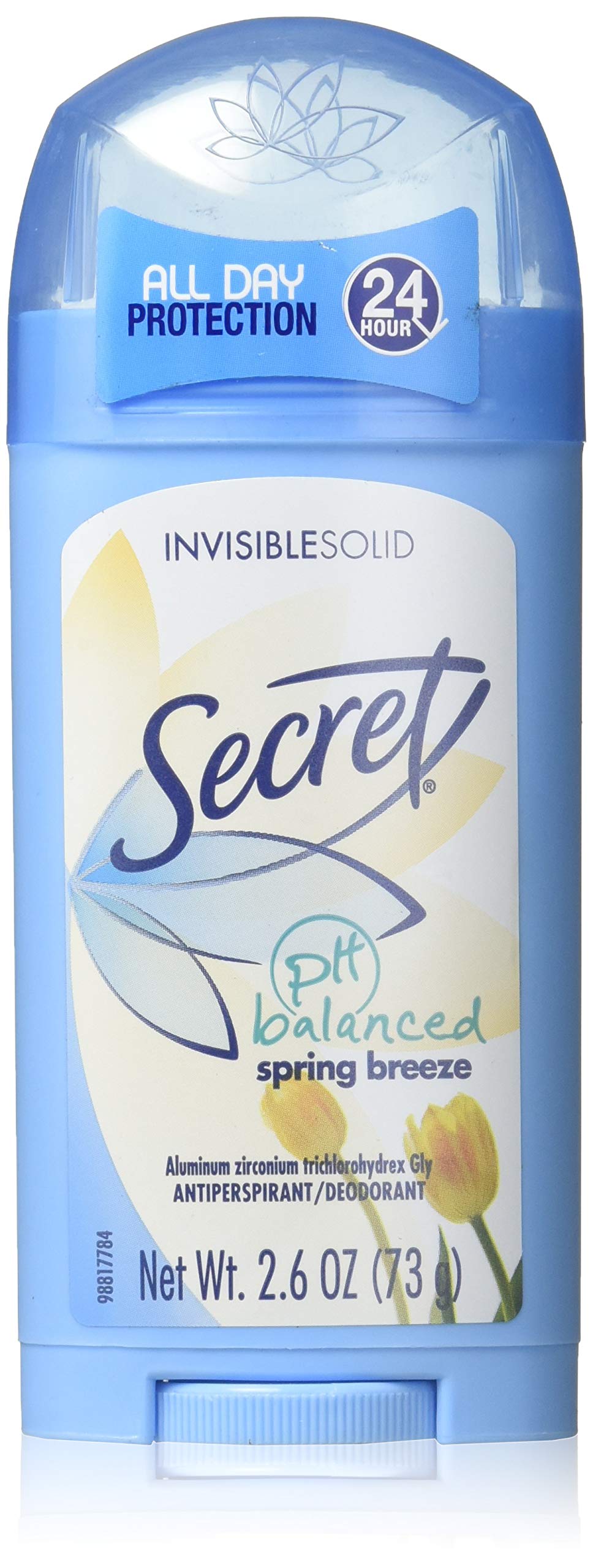 Secret U-BB-1790 Spring Breeze Invisible Solid Antiperspirant & Deodorant - 2.6 oz - Deodorant Stick by Secret
