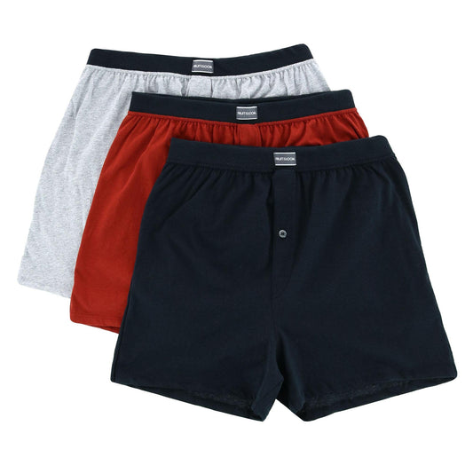 Fruit of the Loom Mens Assorted Knit Boxers 3 Pack, XL, Assorted
