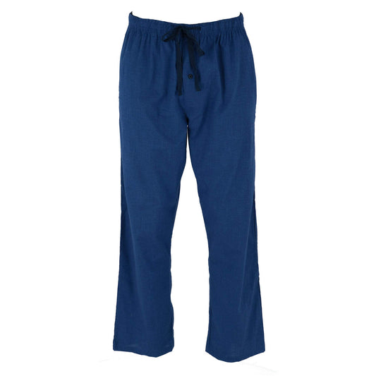Hanes Mens Woven Stretch Plaid Pant -Denim - XL