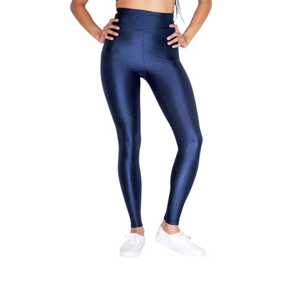 American Apparel Shiny Nylon Tricot Leggings, Cobalt, X-Small