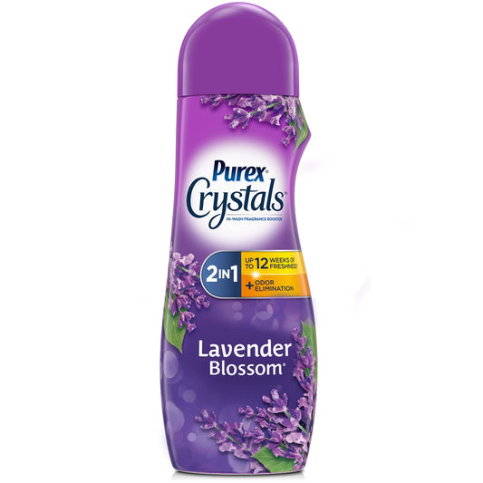 Purex Crystals In-Wash Fragrance and Scent Booster, Lavender Blossom, 15.5 Ounce, 4 Count