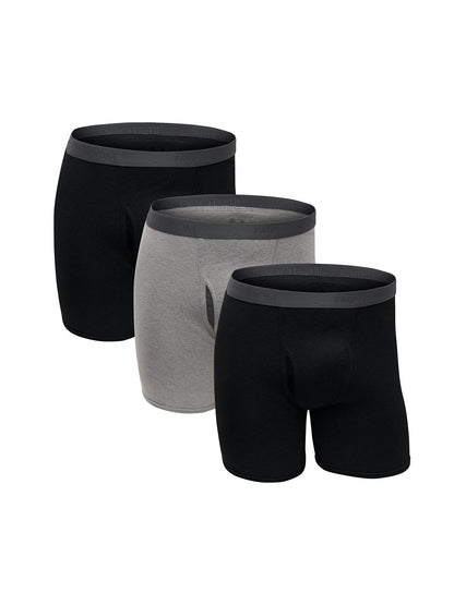 Fruit of the Loom Men's Premium COOLZONE Boxer Briefs, black/Gray (4 Pack), Small