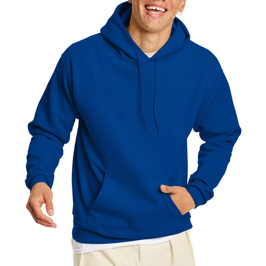 Hanes Youth Cotton Crewneck Fleece Closure Sweatshirt Pack 3, Deep Royal, Small