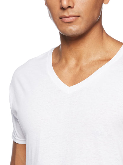 Hanes Men's 3-Pack V-Neck T-Shirt (Large (42-44), White)