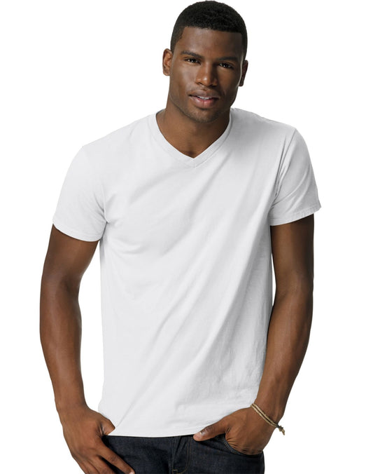 Men's Nano-T V-Neck T-Shirt, White, Size - 3XL