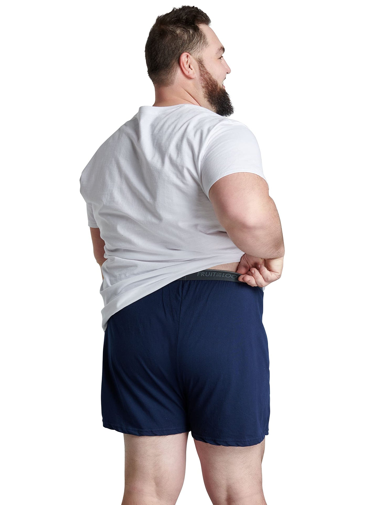Fruit of the Loom 3 Big Man Knit Boxers Roomier Fit Full Cut Leg (5X)