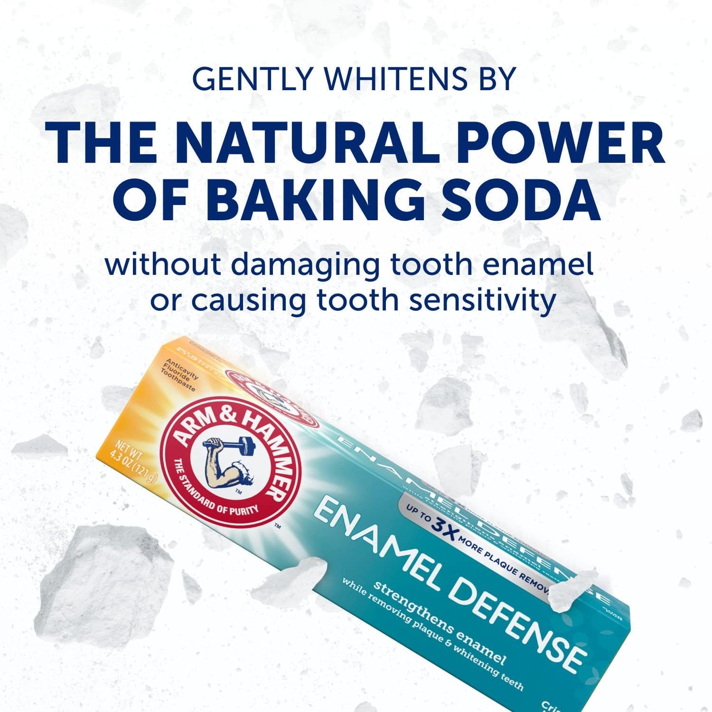 ARM & HAMMER Bright & Strong Truly Radiant Toothpaste, Crisp Mint 4.3 oz (Pack of 12)