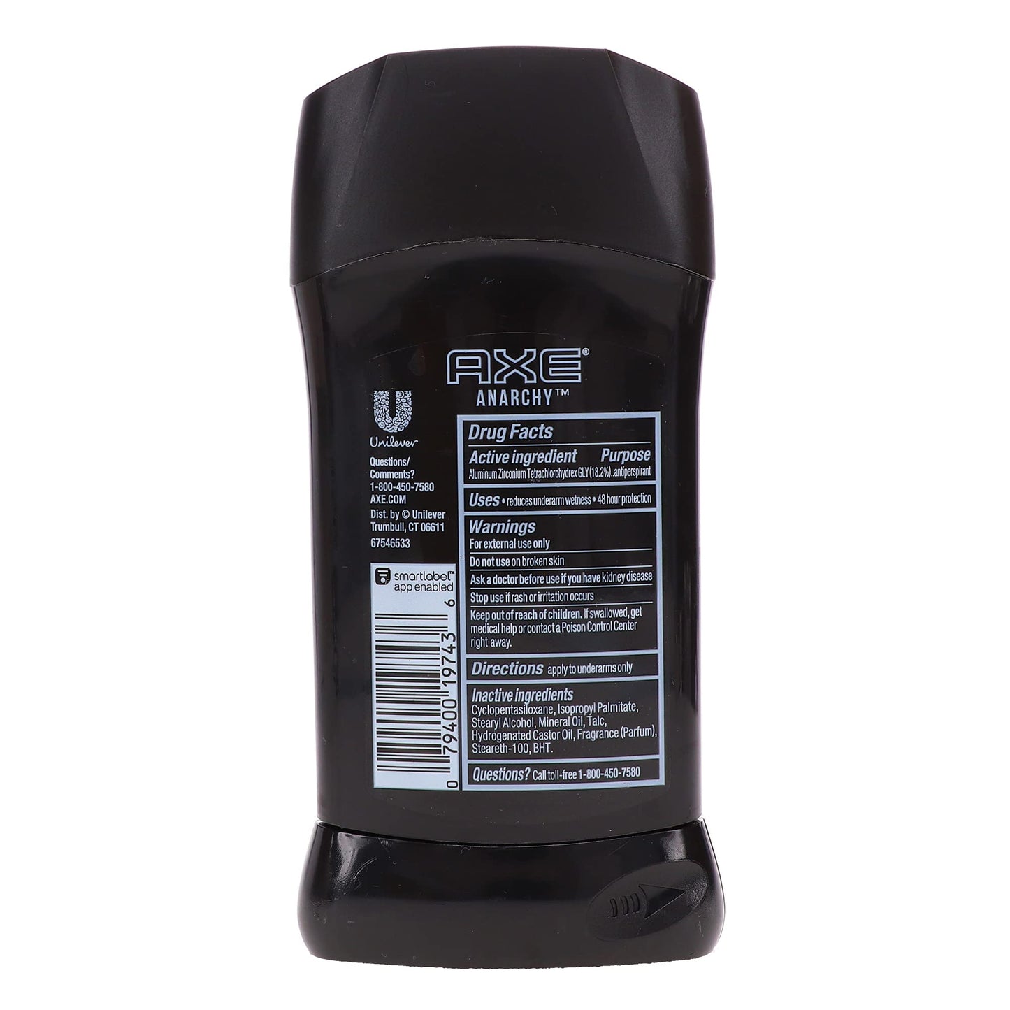 Axe Dry Antiperspirant Deodorant Stick, Anarchy, 2.7 Ounce (Pack of 4)