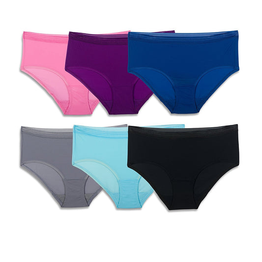 Fruit Of The Loom Women's Everlight Underwear Multipack, low rise Brief/assorted, 9