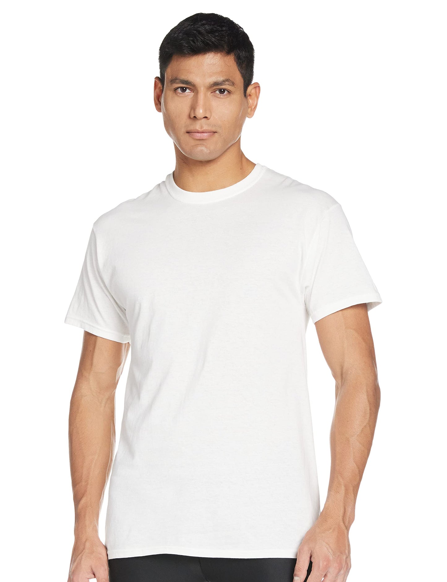 Hanes Men's 7 Pack FreshIQ ComfortSoft Crewneck T-Shirt (White, X-Large Tall)