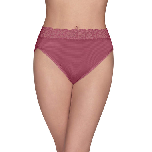 Vanity Fair Women's Flattering Lace Panties with Stretch, Brief-Black, 9