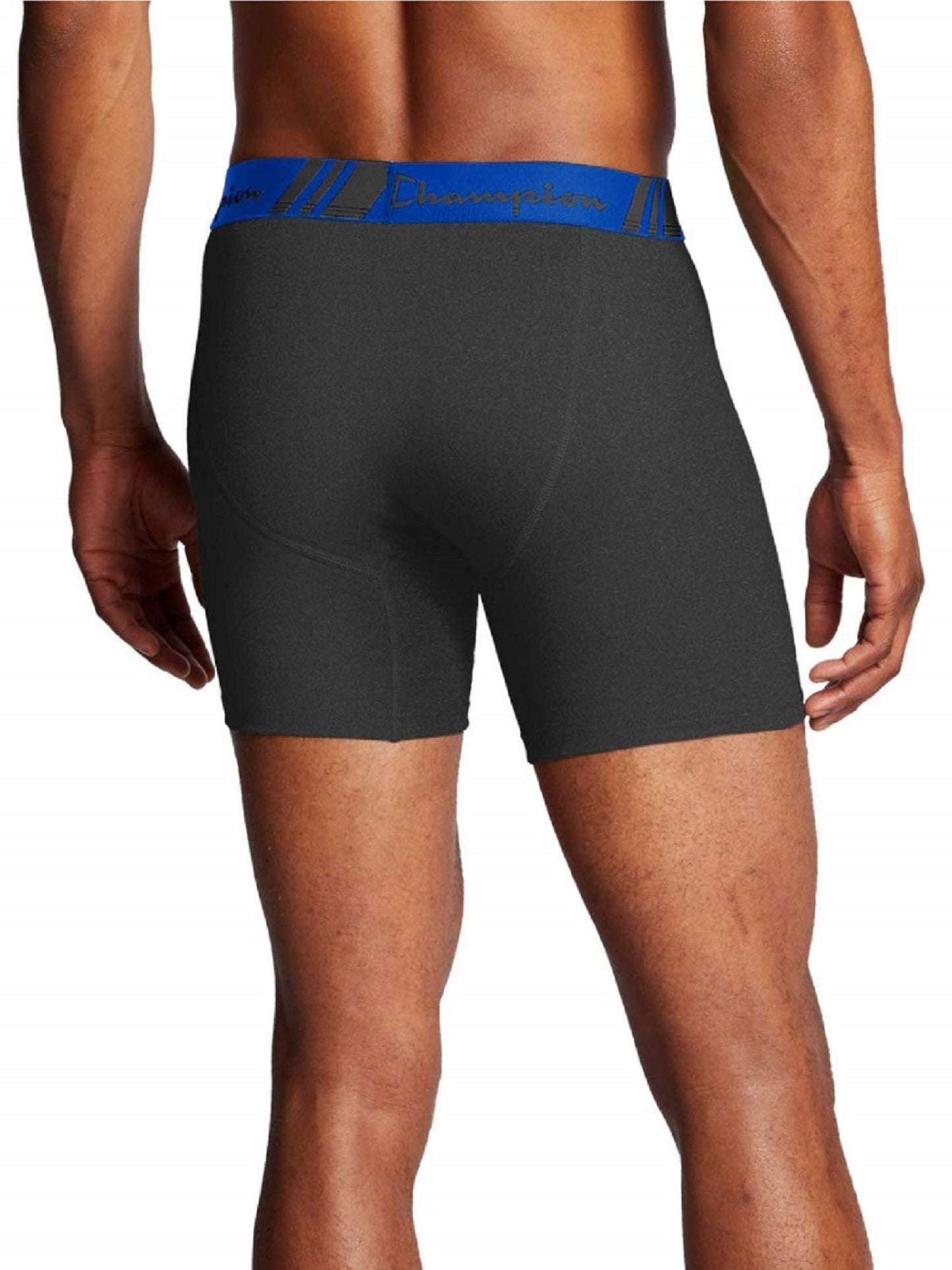 Champion Men's 2-Pack Odor Control Tech Performance Boxer Brief, Black/Black, Small