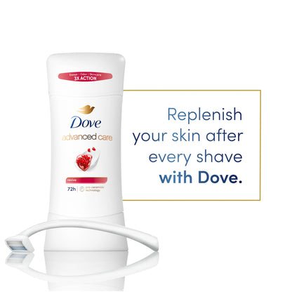 Dove Advanced Care Antiperspirant Deodorant Stick for Women Revive for 48 Hour Protection And Soft And Comfortable Underarms 2.6 oz, 2 Count