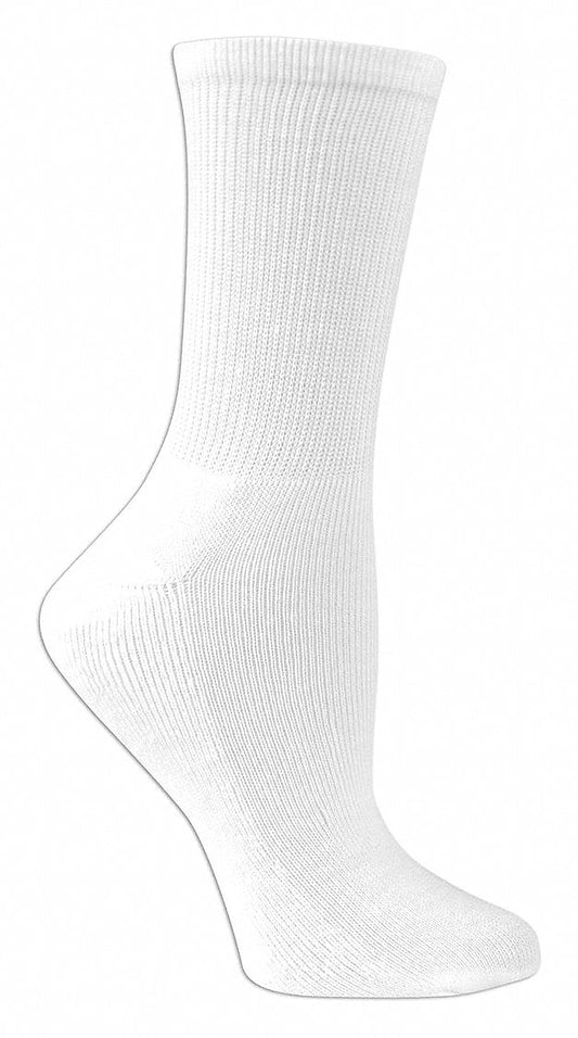 Fruit of the Loom Womens Breathable 3 Pack Crew Socks, White, 4-10