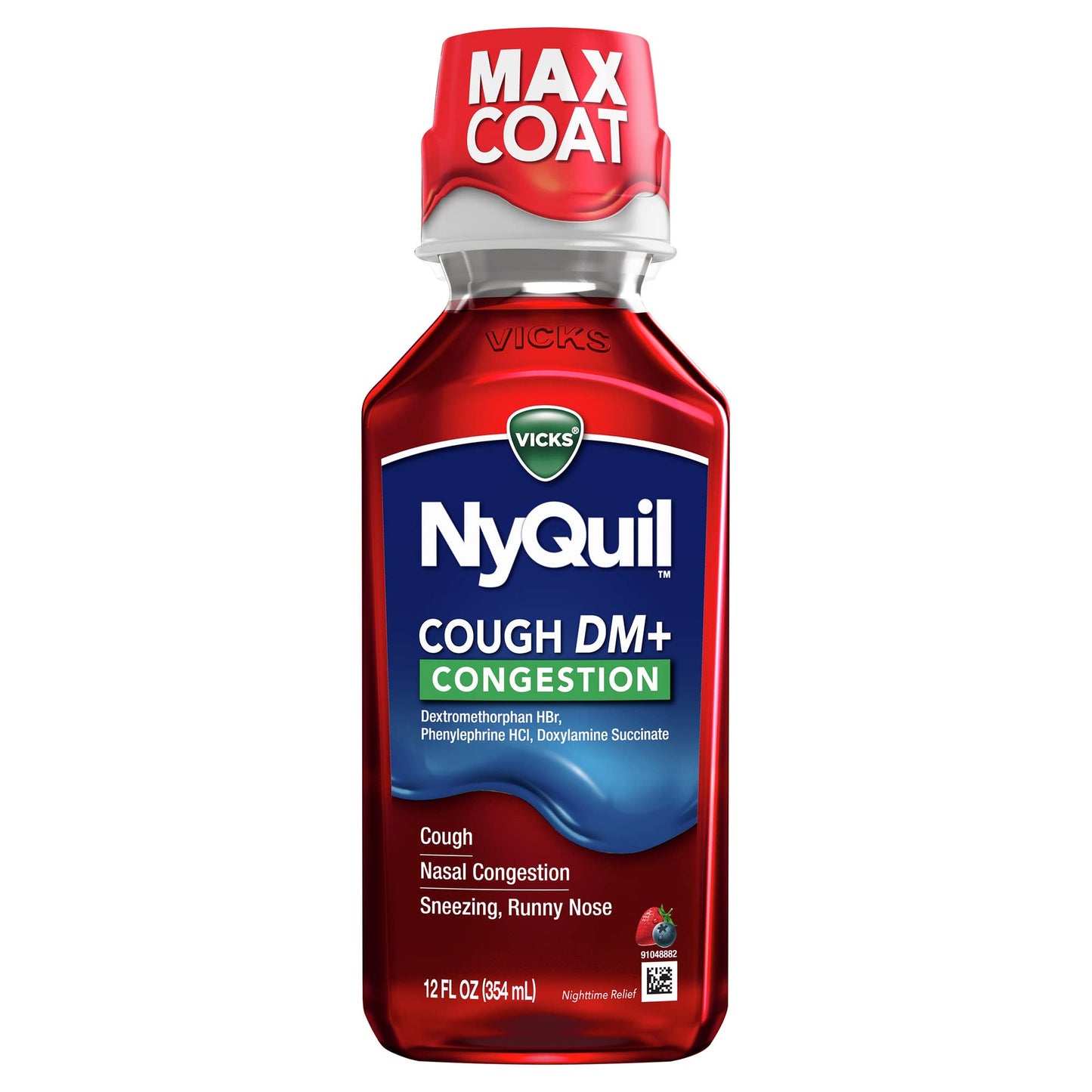 Vicks NyQuil Cough DM & Congestion Medicine, Berry - 12 fl oz