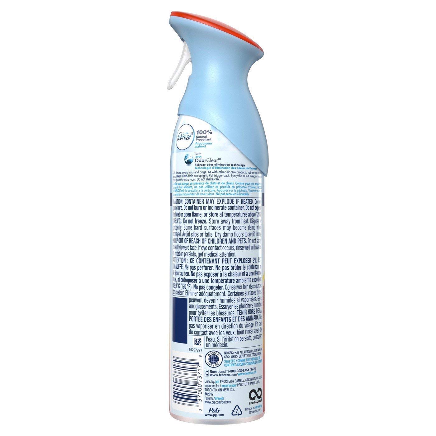 Febreze Air - Air Freshener Spray - Blood Orange & Spritz - Net Wt. 8.8 OZ (250 g) Per Bottle - Pack of 2 Bottles