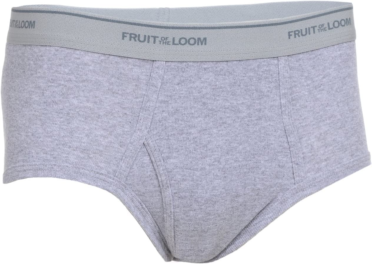 Fruit of the Loom Men's Fashion Briefs 12-Pack Value MYSTERY COLORS Cotton Waistbands Vary Large Assorted