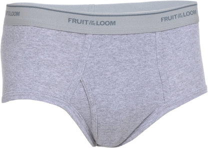 Fruit of the Loom Men's Fashion Briefs 12-Pack Value MYSTERY COLORS Cotton Waistbands Vary Large Assorted