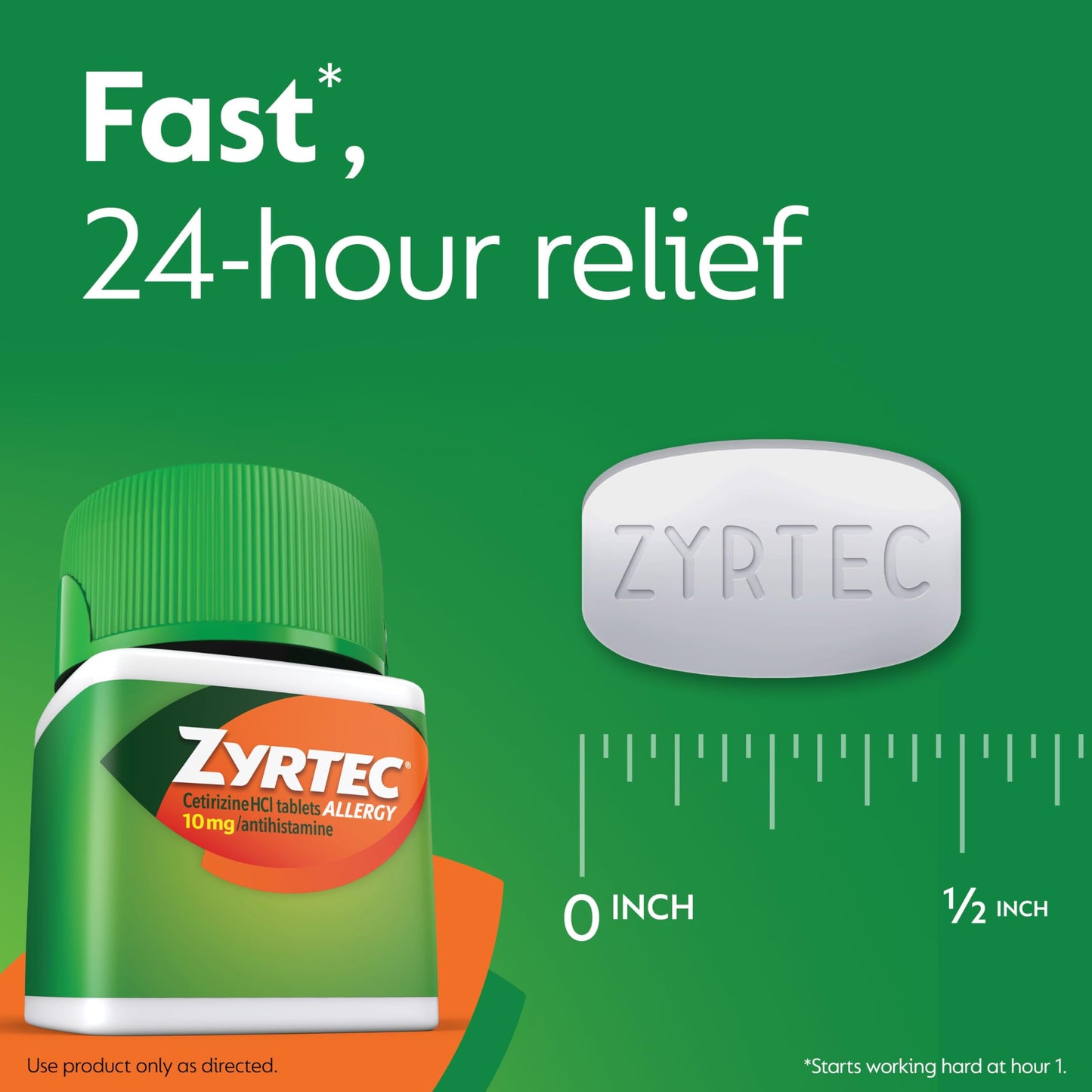 Zyrtec Allergy Tablets, 30 tabs 10 mg(Pack of 4)