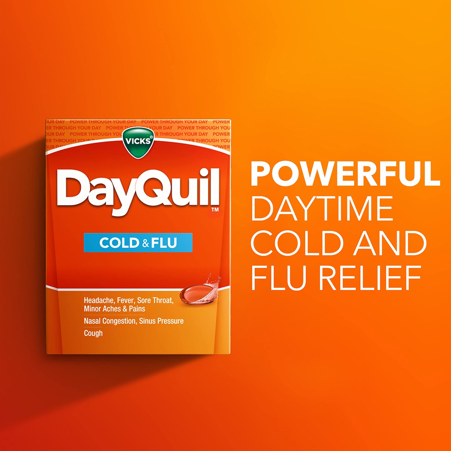 Vicks Dayquil Cold & Flu Multi-symptom Relief Liquicaps, 48 Each