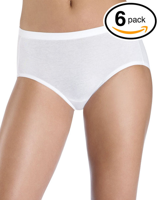 Fruit of The Loom Women's 6 Pack Brief Panties (100% Cotton White: Dreamy Soft, 6X-Large (13))