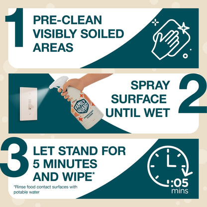 FAMILYGUARD Brand Disinfectant Spray Trigger & Multi Surface Cleaner, Antibacterial Spray, Expertly Formulated for Use In Homes with Children & Pets, Citrus Scent, 32 oz (Pack of 3)