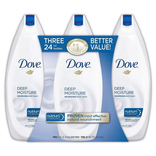 Dove Nourishing Body Wash - Deep Moisture 3/24 Ounce Bottles
