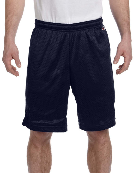 Champion mens Polyester Mesh Short, Navy, Large