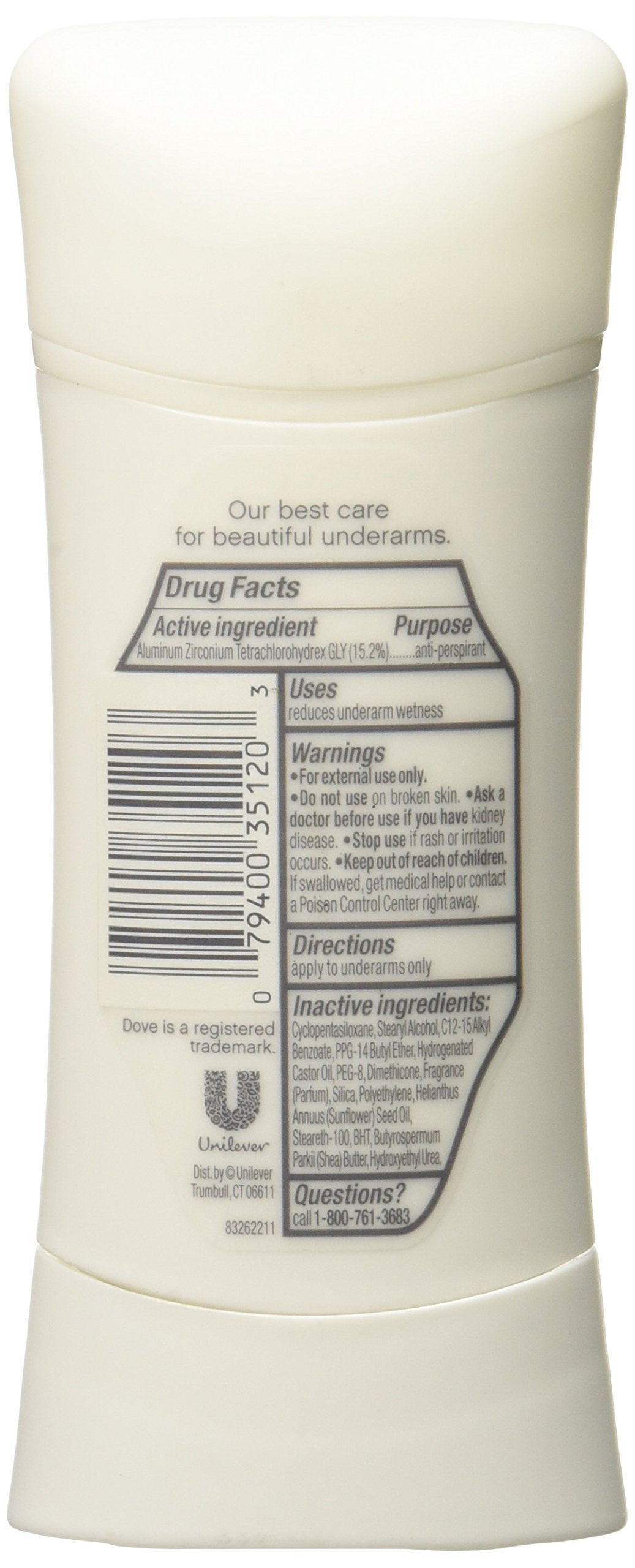Dove Advanced Care Antiperspirant Deodorant Shea Butter, 2.6 Ounce