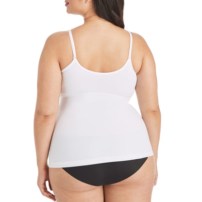 Maidenform womens Long Length Camisole Fl3266 shapewear tops, White, Medium US