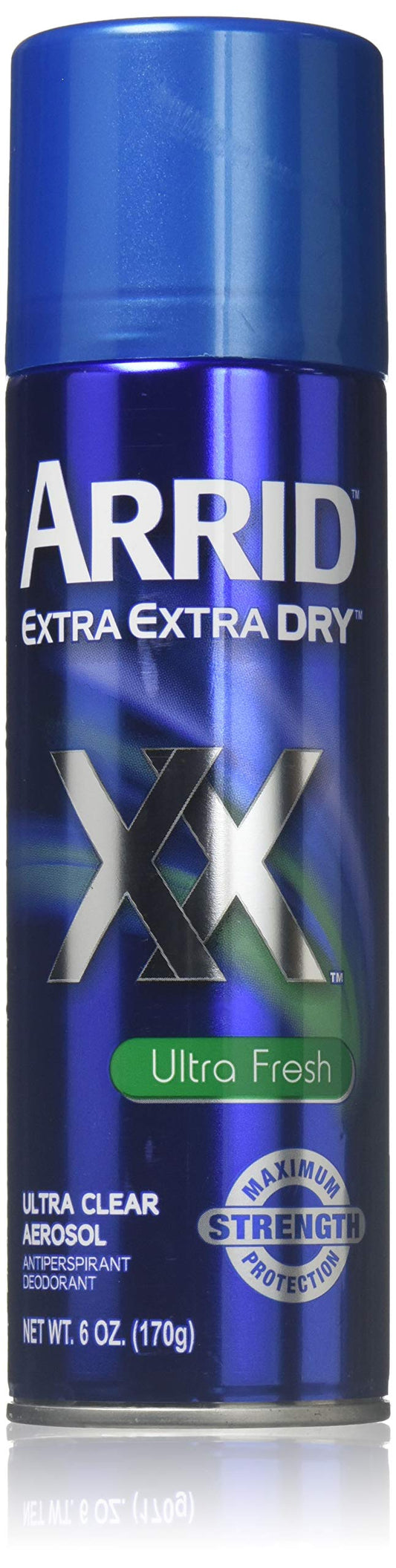 Arrid Xx U/Clr-U/Frsh Size 6z Arrid Extra Extra Dry Ultra Clear Ultra Fresh Aerosol Deodorant