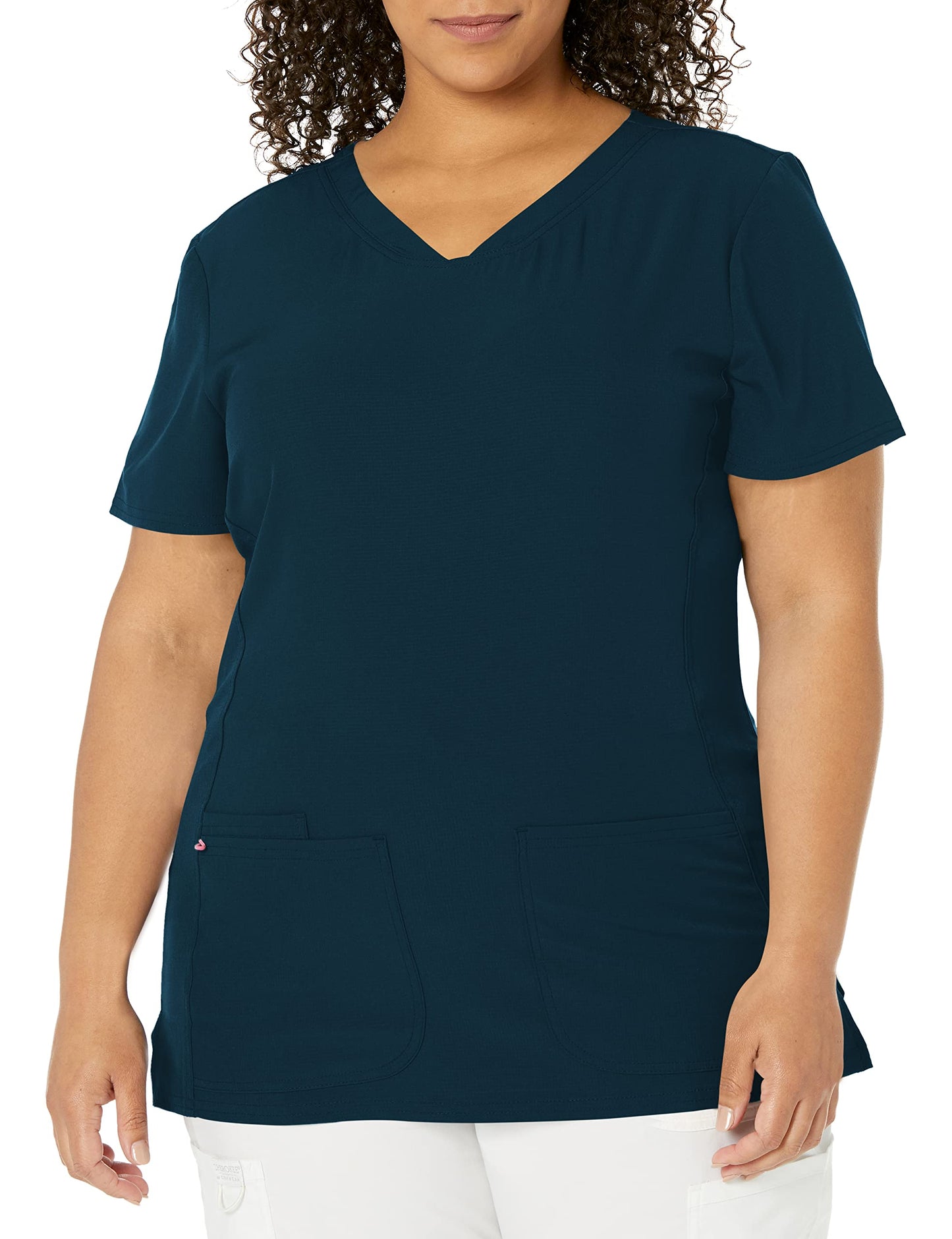 HeartSoul Women's Pitter-Pat V-Neck Scrubs Shirt, Khaki, XX-Small
